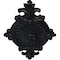 Ekena Millwork Quentin Ceiling Medallion, Hand-Painted Steel Gray, 23 1/2"W x 12 1/4"H x 1 1/2"P CM23RO1SGS - alternate 2